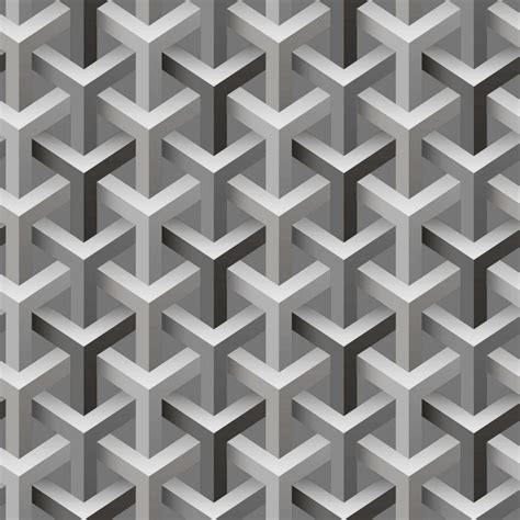 Grey 3D Geometric Pattern Wallpaper A4-25P02 | Decor City