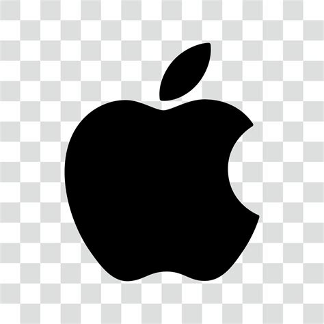 Apple logo negro aislado sobre fondo transparente 2520838 Vector en ...