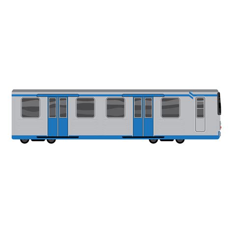 icono de tren subterráneo azul gris, estilo de dibujos animados ...