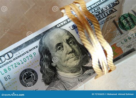 Dollar Bills Money with Gold Stock Image - Image of donation, change ...