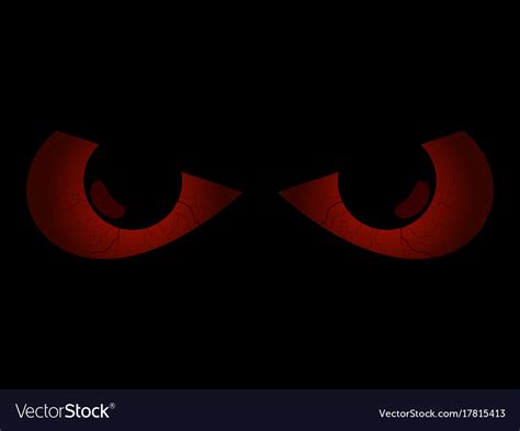 Evil scary eyes black pupils halloween element Vector Image