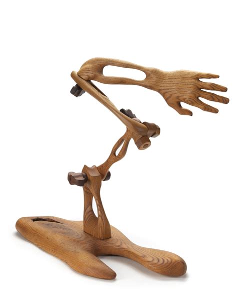 Sold Price: A carved oak mechanical arm sculpture - June 2, 0120 12:00 ...