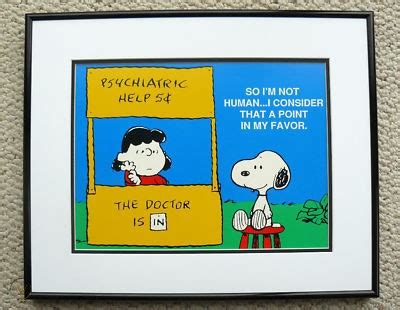 PEANUTS SNOOPY LUCY PSYCHIATRIST FRAMED POSTER | #138105237