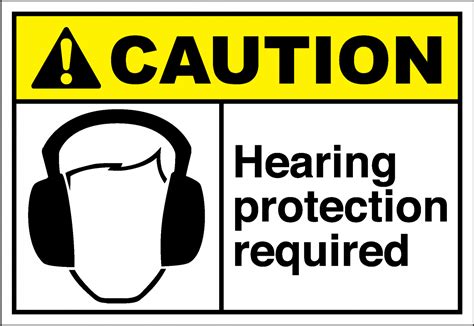 Caution Sign - hearing protection required - SafetyKore.com