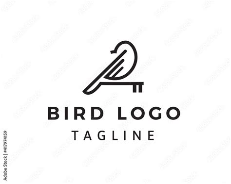 bird logo key bird logo creative line bird logo Stock Vector | Adobe Stock