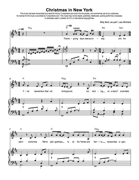 Tunescribers | Christmas in New York | Sheet Music