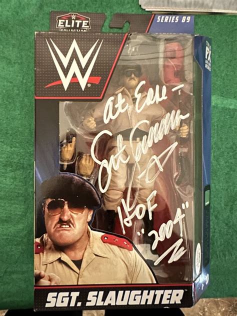 Sgt. Slaughter signed action figure - sports collectibles and memorabilia