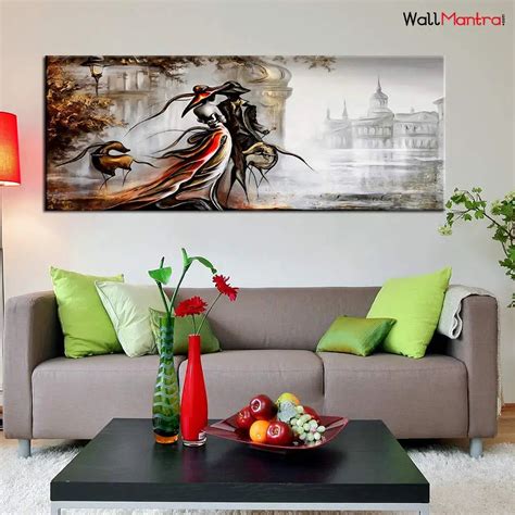 Vintage Couple Modern Art Canvas Painting - WallMantra