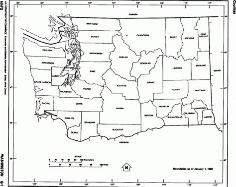 Washington State Counties Map Printable | Printable Maps