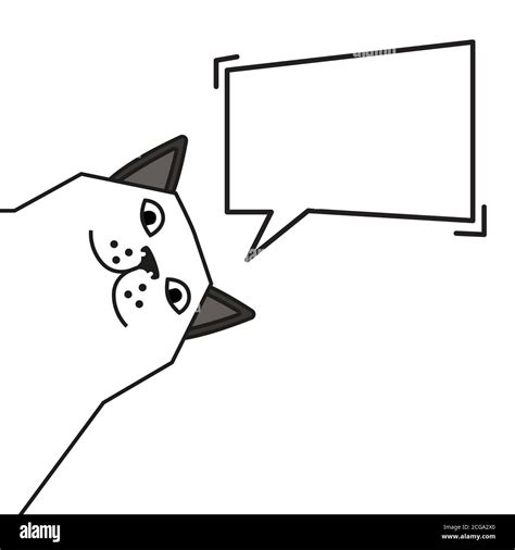 Meme gato con burbuja de habla islada en blanco Imagen Vector de stock - Alamy