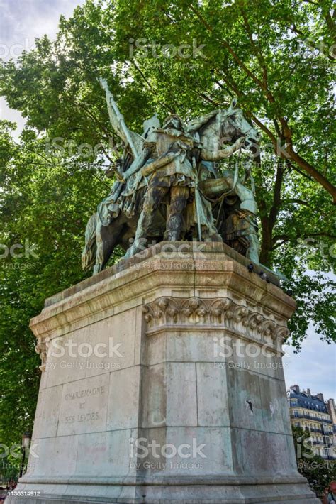 Statue Of Charlemagne Paris France Stock Photo - Download Image Now ...