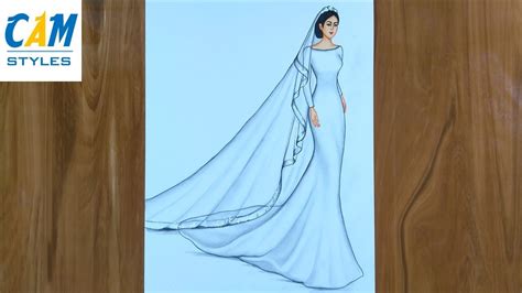 Wedding Dress Drawing | How to draw a wedding girl | Girl Drawing - YouTube