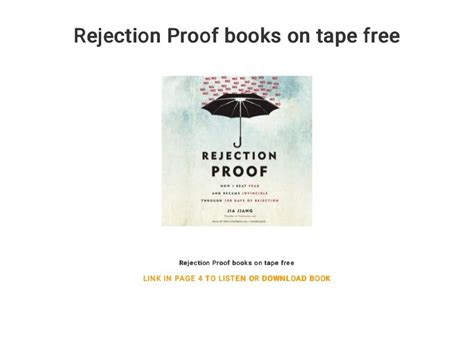 Rejection Proof books on tape free