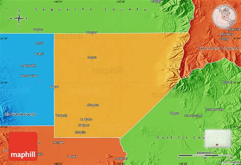 Political Map of Alamosa County