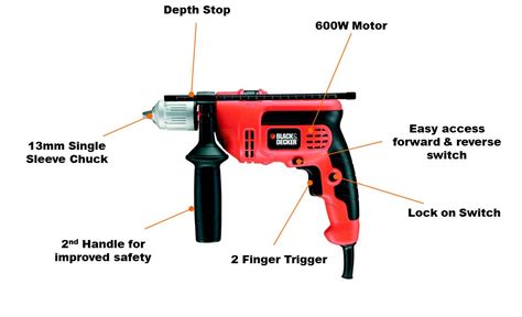 BLACK+DECKER KR604CRESK Percussion Hammer Drill, 600 W: Amazon.co.uk ...