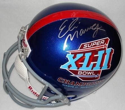 Amazon.com : Signed Eli Manning Helmet - Replica : Sports Related ...