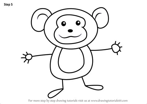 How to Draw a Monkey for Kids (Animals for Kids) Step by Step ...