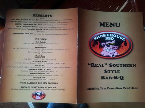 Smokehouse BBQ Menu, Menu for Smokehouse BBQ, Leduc, Edmonton - Urbanspoon/Zomato