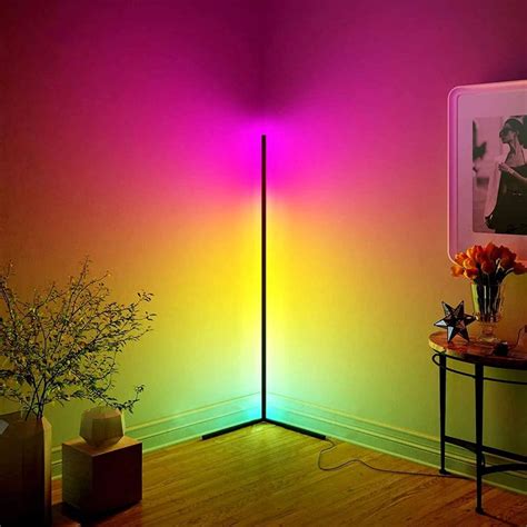 Floor Lamp RGB LED Corner Lamp with Remote Control 52 | Etsy