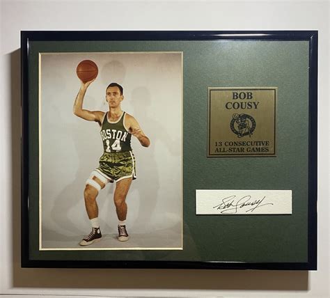 Bob Cousy Autograph Auto Signed Card Cut Photo Framed Matted 8x10 Boston Celtics | eBay