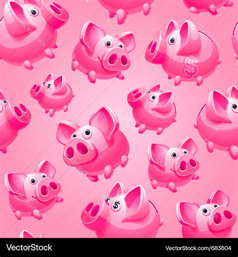 Piggy bank seamless Royalty Free Vector Image - VectorStock