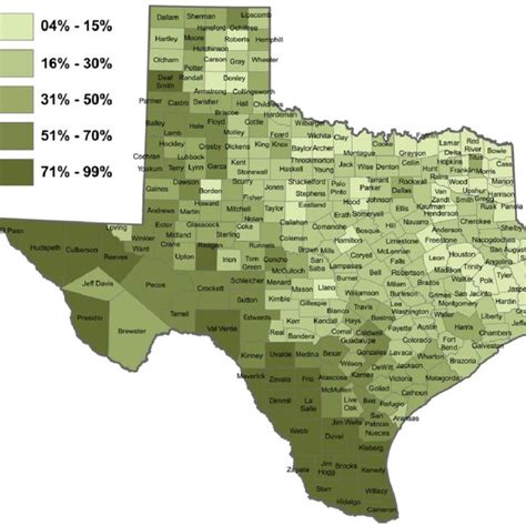 Texas Population Density by County Per Square Kilometer. Map Created by ...