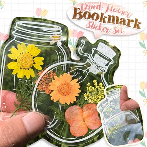 Easy-press Dried Flower Bookmark Sticker Set (20pcs) – Koofashion