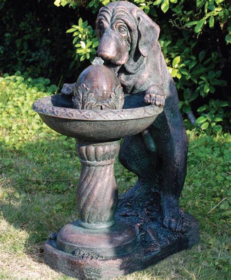 Dog at Fountain – Garden Water Features Depot