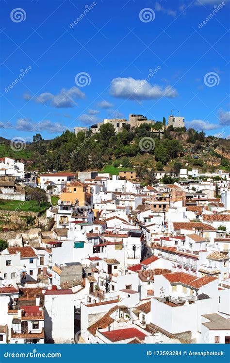 Town and Castle, Monda, Spain. Editorial Stock Image - Image of castle ...