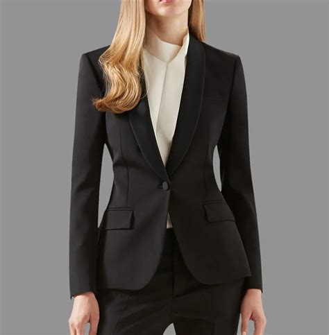 New Formal Women Suit for Office Ladies Business Suit Custom made Black Professional Work Wear ...