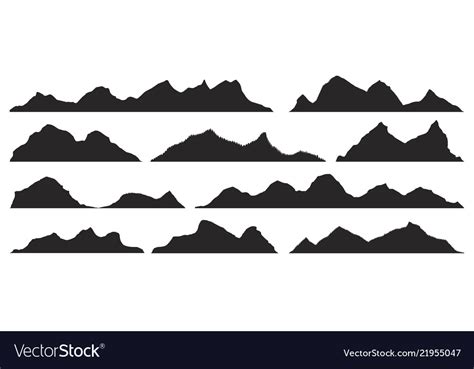 Mountains silhouettes Royalty Free Vector Image