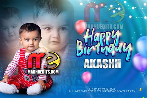 Birthday Flex Banner Designs Download-Indian Birthday Banner Templates - MadhuEdits