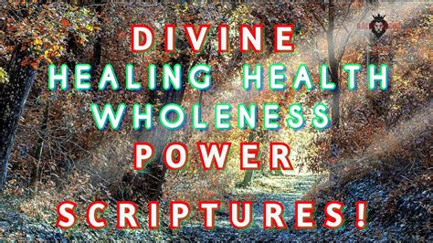 GOD's Promises HEALING HEALTH WHOLENESS DIVINE Scripture Verses - YouTube