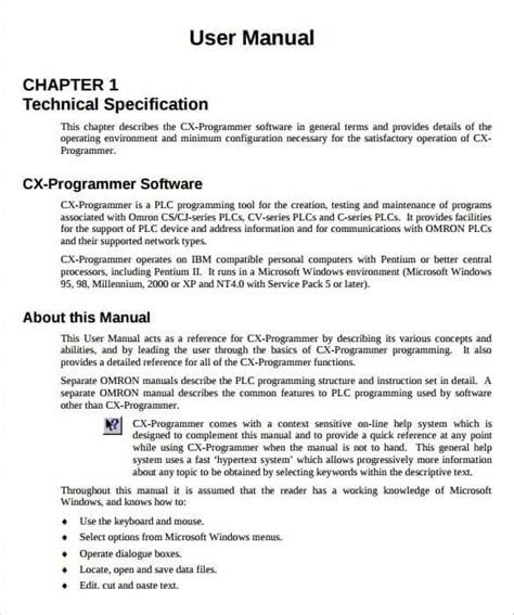 21+ Free User Manual Template - Word Excel Formats