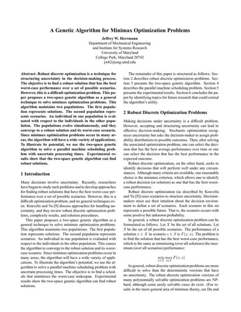 A Genetic Algorithm for Minimax Optimization Problems