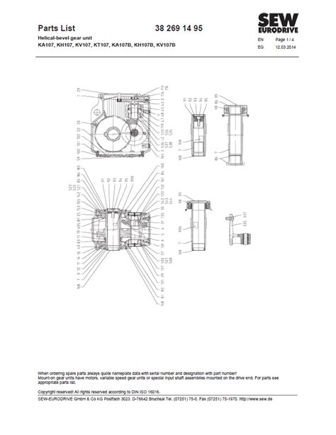 Assembly: SEW Gearbox Breakdown and Parts – Tommy Car Wash Systems