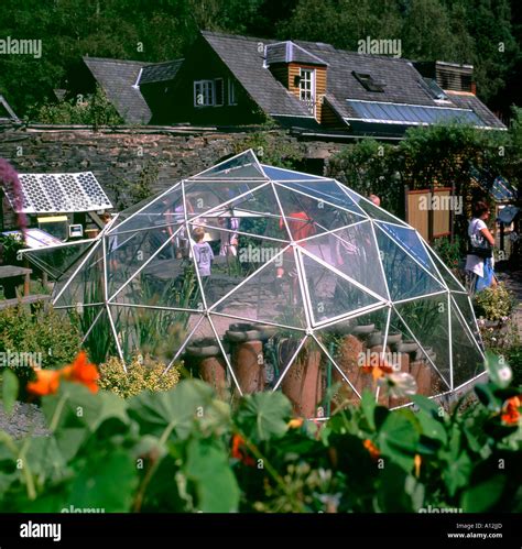 Geodesic greenhouse glass dome at C.A.T. the Centre for Alternative ...