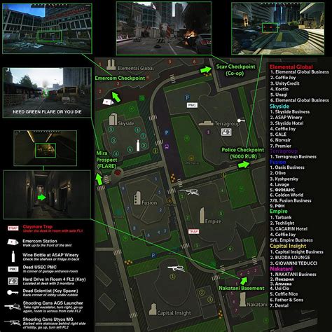 Map - Ground Zero - Escape from Tarkov - eft-ammo.com