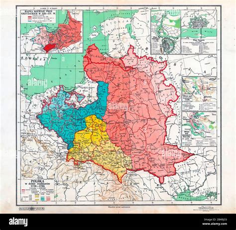 Vintage map of Poland Stock Photo - Alamy