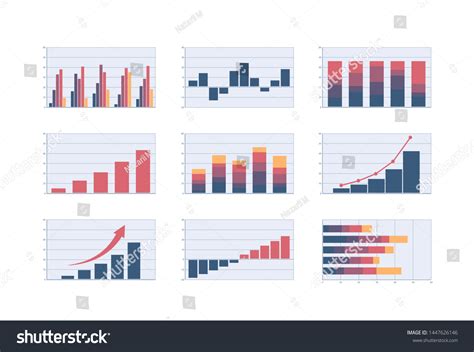 Set Bar Charts Vector Color Business Stock Vector (Royalty Free) 1447626146 | Shutterstock