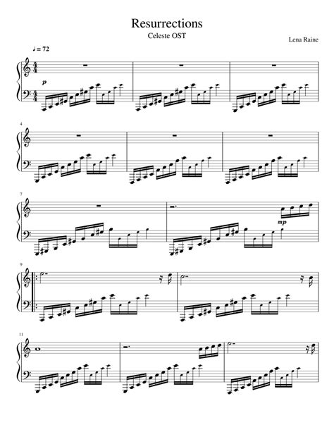 Resurrections - Celeste Sheet music for Piano (Solo) | Musescore.com