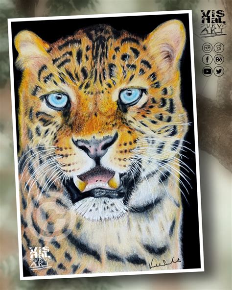 Leopard sketch Colorpencil by vishalsurvearts on DeviantArt