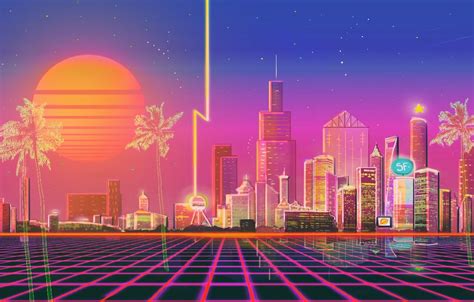 Neon City Aesthetic Desktop Wallpaper / What is a desktop wallpaper?