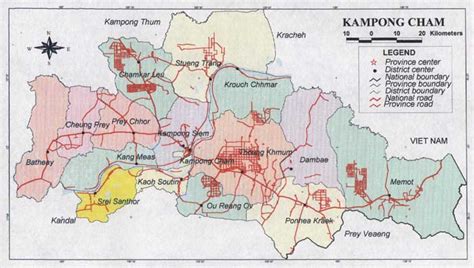 Kampong Cham Province Map 2003 | Cambodia