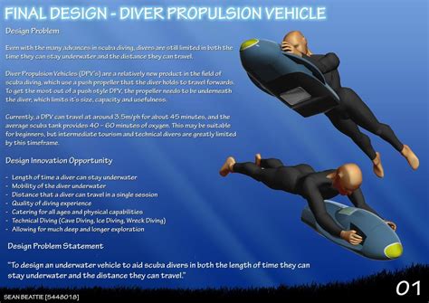 Diver Propulsion Vehicle for Scuba Divers by Sean Beattie at Coroflot.com