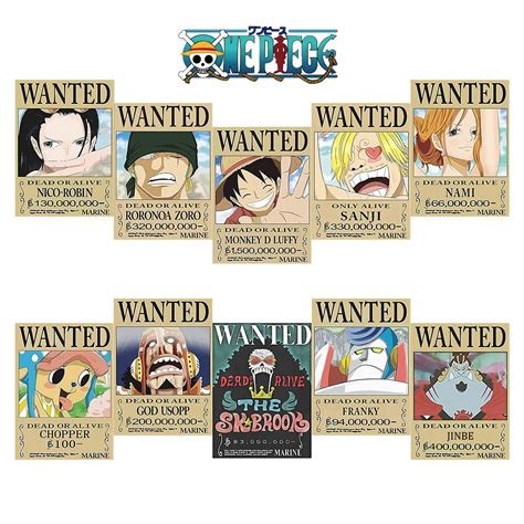 Buy One Piece Pirates Wanted Posters, New Edition Luffy 1.5 Billion ...