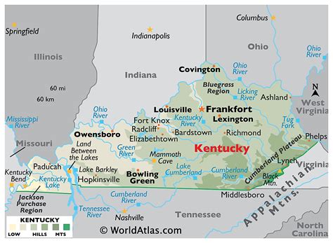 Kentucky Maps & Facts - World Atlas