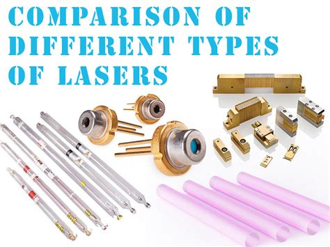 Comparison of a different types of lasers and different wavelength ...