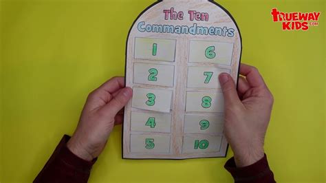 Ten Commandments kids craft - FREE TEMPLATE - YouTube