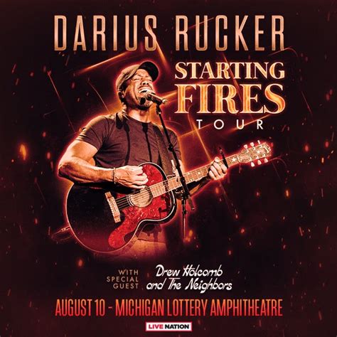 Darius Rucker Brings 2023 Starting Fires Tour With Special Guest Drew Holcomb & The Neighbors To ...